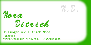 nora ditrich business card